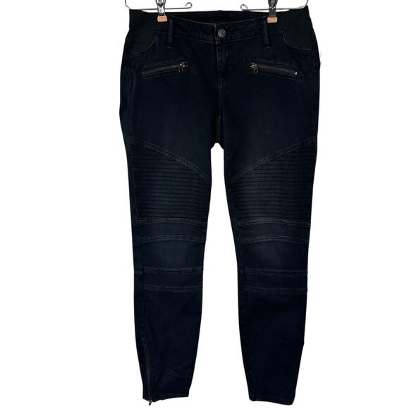 GAP Denim - Gap 1969 Maternity True Skinny Ankle Moto Jean Women Side 28 Side Panels Stretch